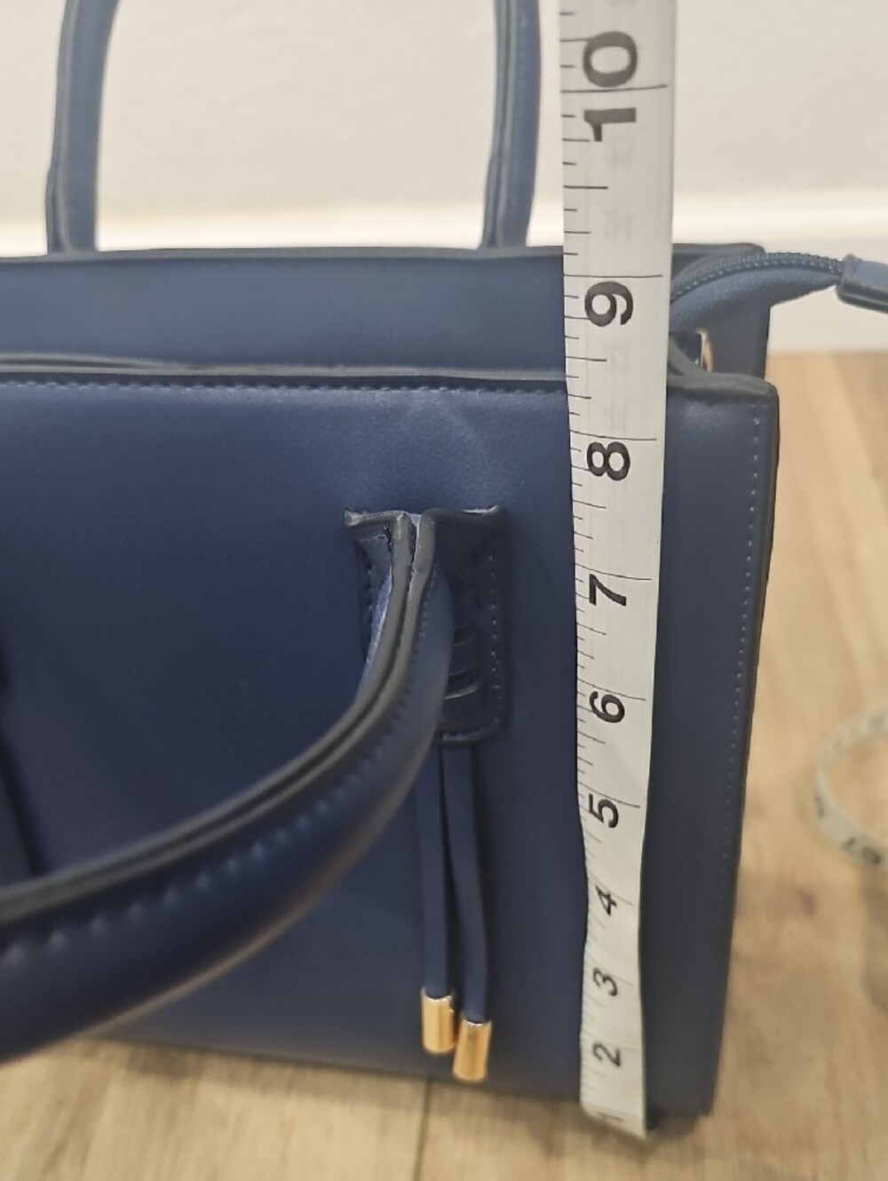 Structured Navy Satchel Handbag - Unbranded - Picture 8 of 8